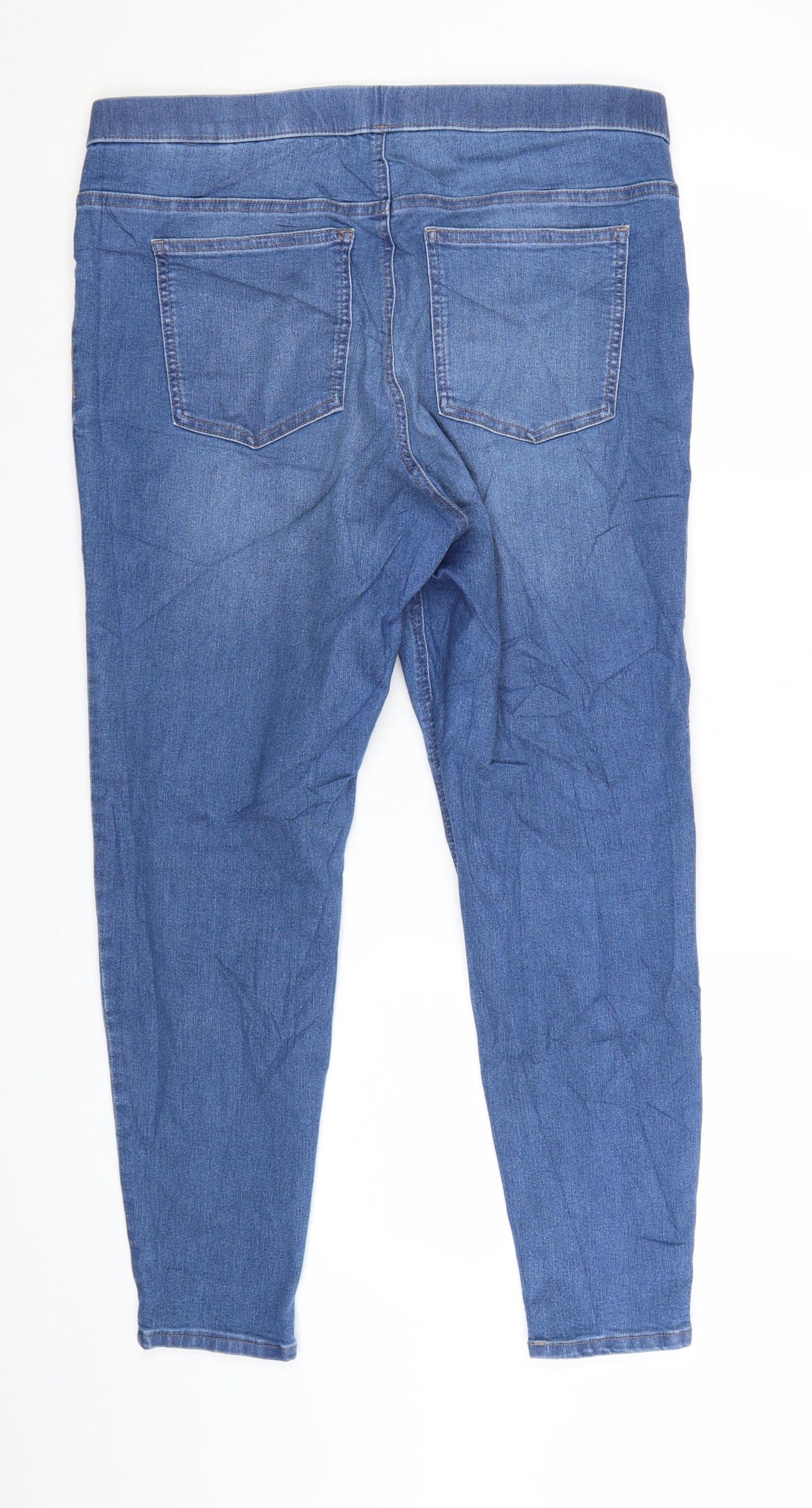 Marks and Spencer Womens Blue Size 16 Short Jegging Skinny Jeans