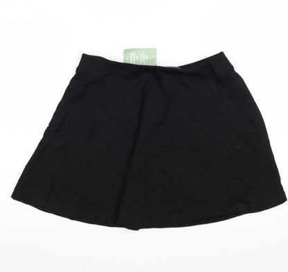 H&M Women’s Black A-Line Short Skirt L Viscose Blend