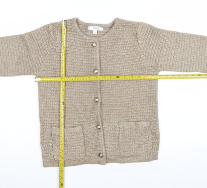 Marks and Spencer Women Beige Knit Cardigan Size S