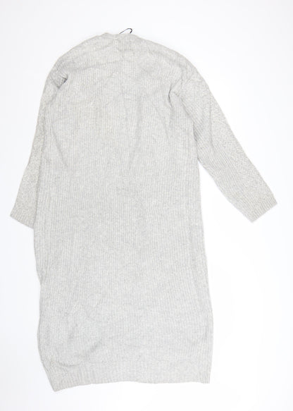 Marks and Spencer Women’s Grey Long Cable-Knit Cardigan Size L