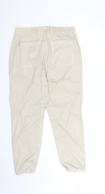 Marks and Spencer Womens Beige Size 16 Jogger Trousers