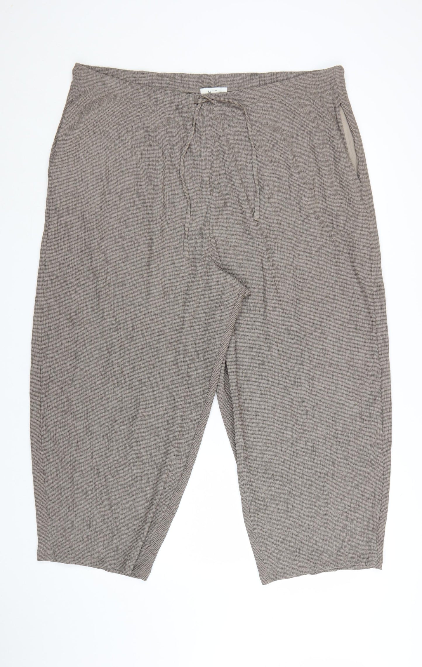 Marks and Spencer Women Brown Cropped Trousers Size 24 Short