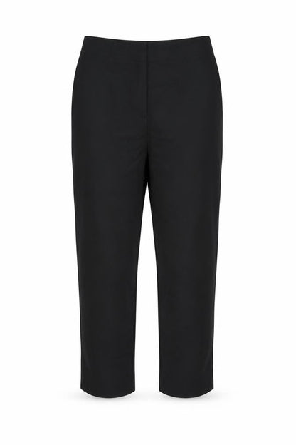 Marks & Spencer Women’s Black Size 8 Regular Cotton Blend Trousers