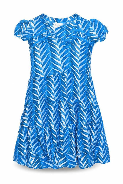 Marks & Spencer Per Una Women's Blue Geometric A-Line Dress Size 10