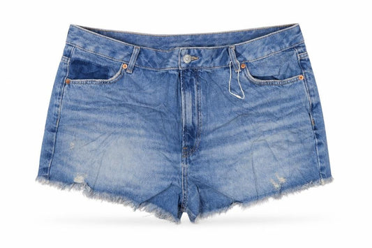 Marks and Spencer Women's Blue Denim Cut-Off Shorts Size 18