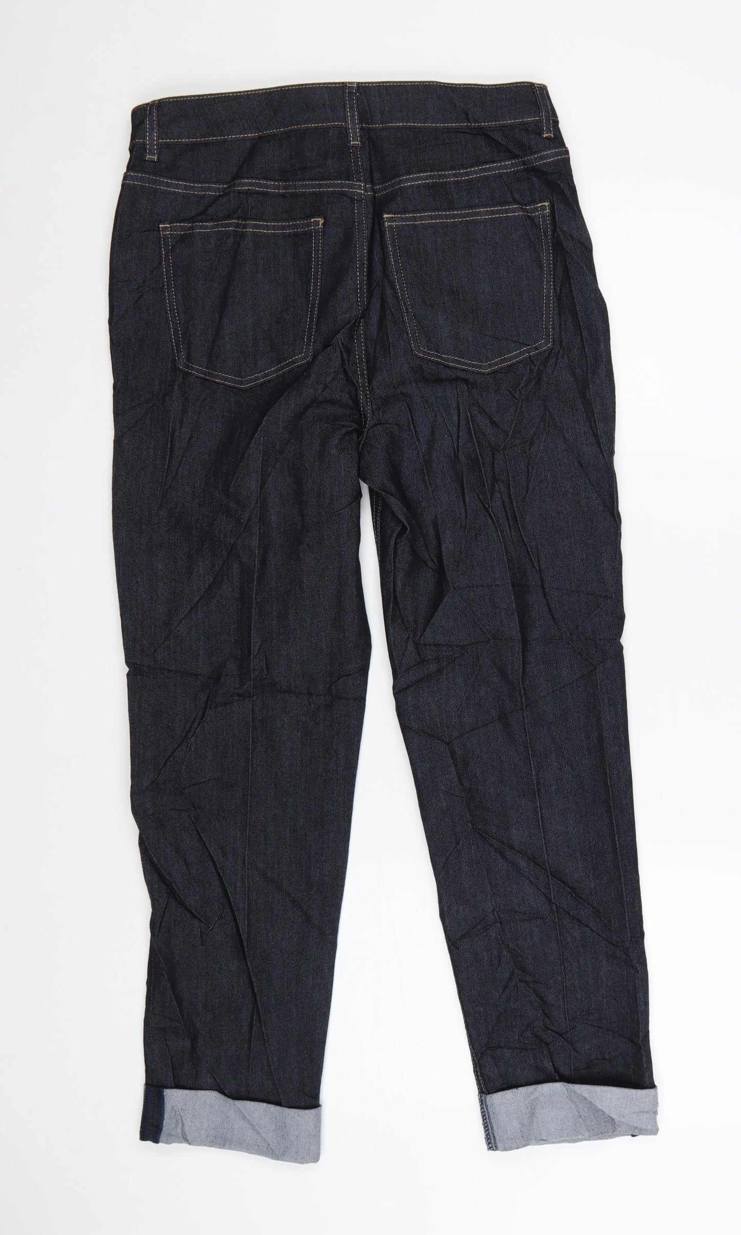 Marks and Spencer Women Blue Size 12 Straight Fit Harper Cigarette Jeans