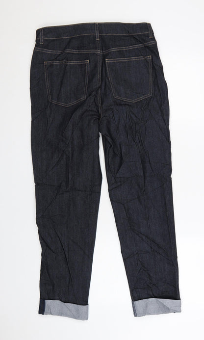 Marks and Spencer Women Blue Size 12 Straight Fit Harper Cigarette Jeans