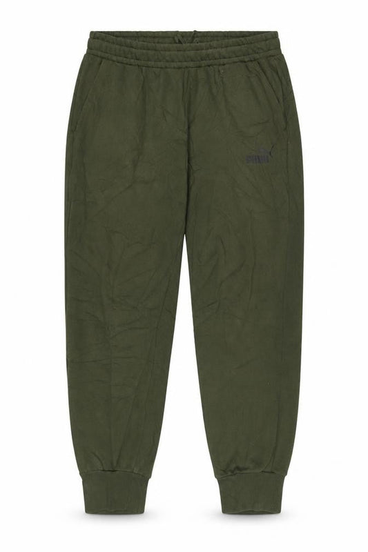 Puma Men's Green Jogger Trousers L Regular Fit Elastic Waist