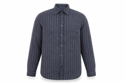RJR.John Rocha Men's Blue Striped Long Sleeve Regular Fit Dress Shirt M