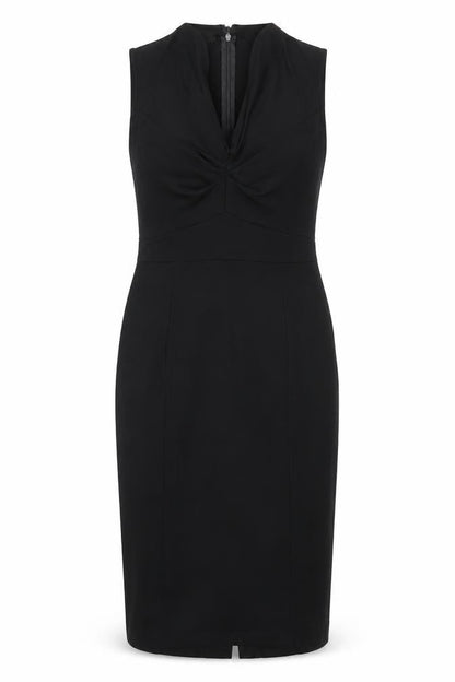 Hobbs Women’s Black Size 8 Sleeveless Sheath Knee Length Dress