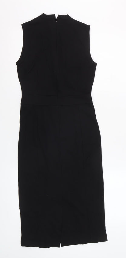 Hobbs Women’s Black Size 8 Sleeveless Sheath Knee Length Dress