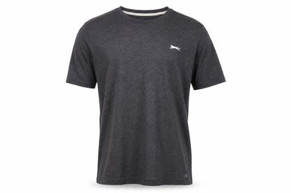 Slazenger Men's Grey Crew Neck Short Sleeve Cotton Blend T-Shirt M