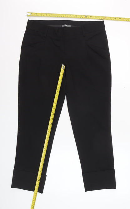 Gap Women Black UK 6 Cropped Trousers Polyester Blend