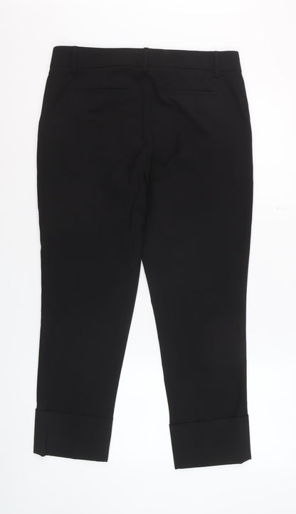 Gap Women Black UK 6 Cropped Trousers Polyester Blend