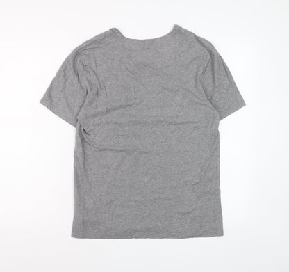 Hugo Boss Men's Grey Crew Neck Cotton T-Shirt Size M