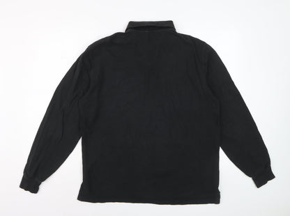 Ralph Lauren Men's Black Long Sleeve Slim Fit Cotton Polo Shirt L