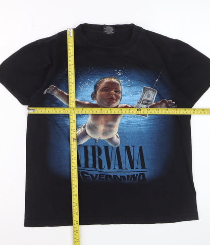 Hot Rock Women’s Black Nirvana Nevermind Graphic T-Shirt S