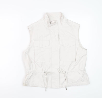 Marks and Spencer Women’s Ivory Cotton Blend Sleeveless Waistcoat Size 10