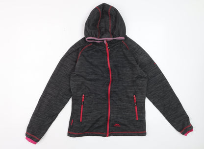 Trespass Women Grey Hooded Full Zip Outdoor Jacket UK 10