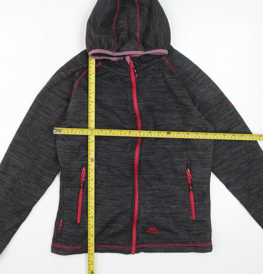 Trespass Women Grey Hooded Full Zip Outdoor Jacket UK 10