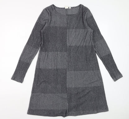 GAP Women’s Grey Knit Shift Dress XS Long Sleeve Casual