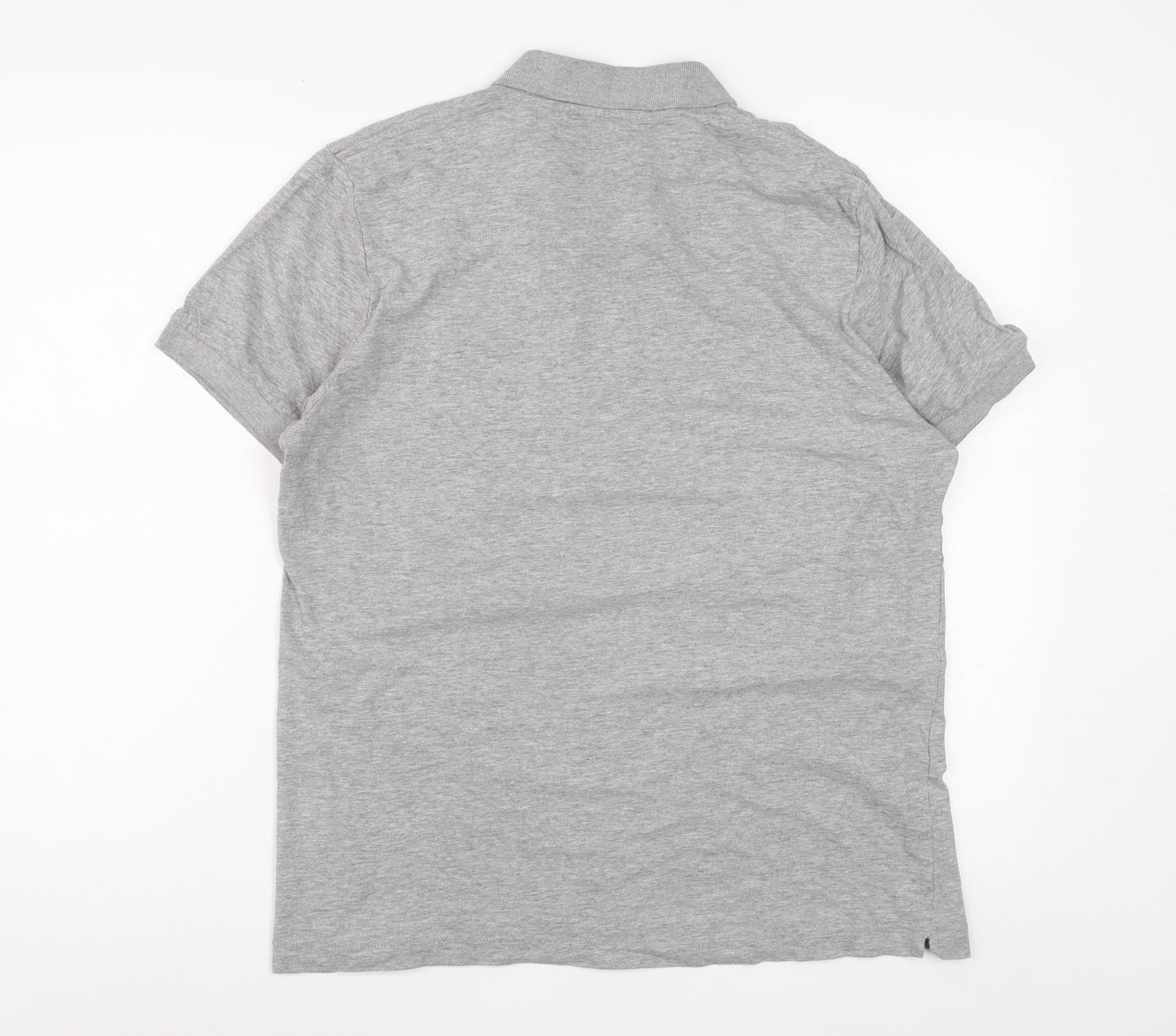 French Connection Men’s Grey Polo Shirt XL Cotton Blend