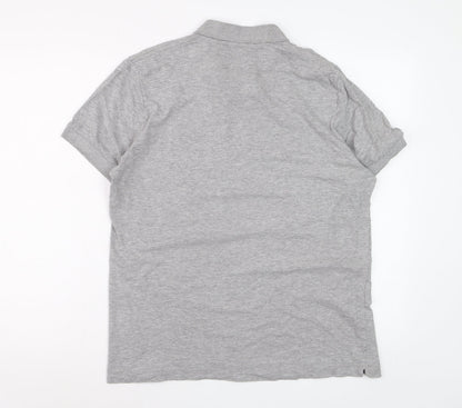 French Connection Men’s Grey Polo Shirt XL Cotton Blend