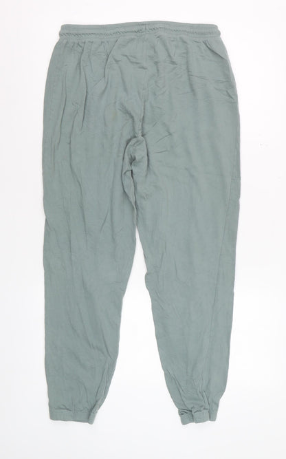 H&M Womens Green Cotton Jogger Trousers Size M