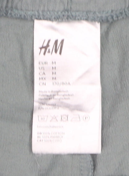 H&M Womens Green Cotton Jogger Trousers Size M