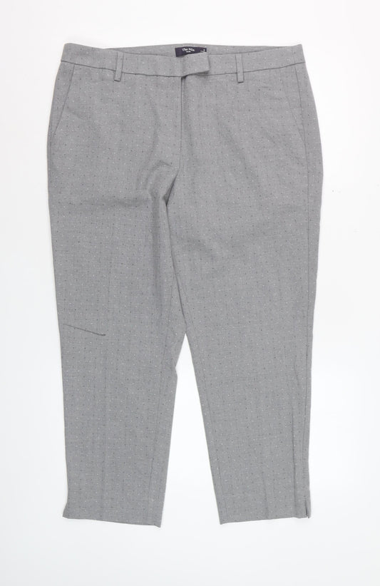 Marks and Spencer Women’s Grey Slim Cropped Trousers Size 16