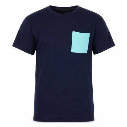 Nordam Men’s Blue Cotton Colourblock Pocket T-Shirt Size L