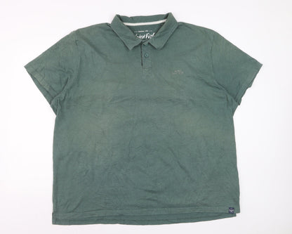 Weird Fish Mens Green 3XL Cotton Blend Short Sleeve Polo Shirt