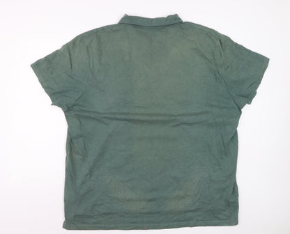 Weird Fish Mens Green 3XL Cotton Blend Short Sleeve Polo Shirt