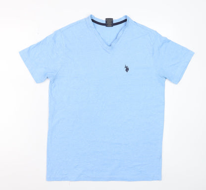 U.S. Polo Assn. Men's Blue V-Neck Short Sleeve Cotton T-Shirt Size S