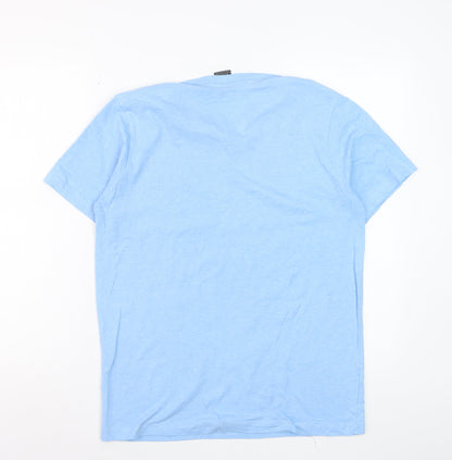 U.S. Polo Assn. Men's Blue V-Neck Short Sleeve Cotton T-Shirt Size S