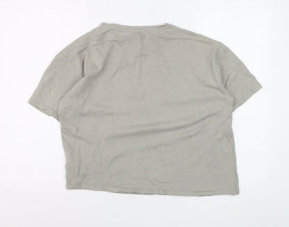 NA-KD Reborn Women’s Grey Cotton Basic T-Shirt XS