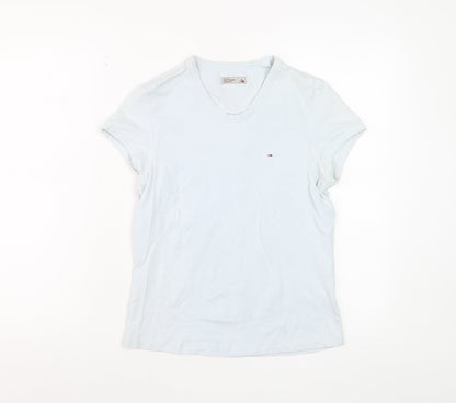 Tommy Hilfiger Women’s Blue Basic Cotton V-Neck T-Shirt M