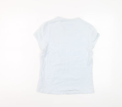 Tommy Hilfiger Women’s Blue Basic Cotton V-Neck T-Shirt M