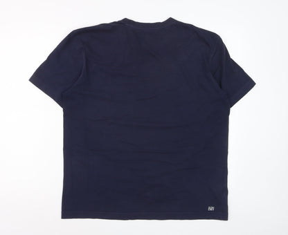 Lacoste Men’s Blue Regular Fit Crew Neck Sport T-Shirt Size L