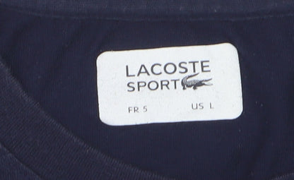 Lacoste Men’s Blue Regular Fit Crew Neck Sport T-Shirt Size L