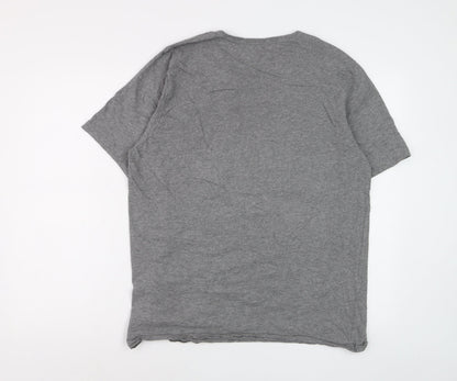 Hugo Boss Men's Grey 2XL Crew Neck Cotton T-Shirt