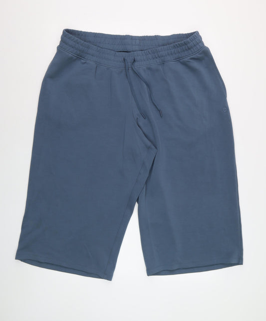 Marks and Spencer Goodmove Blue Cotton Jogger Trousers Women Size 20