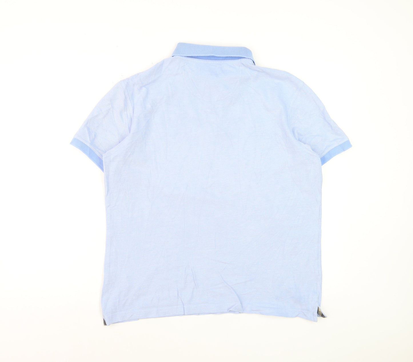 Barbour Men's Blue Cotton Polo Shirt Size L Classic Fit