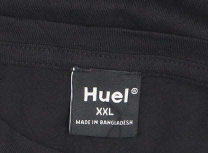Huel Men’s Black Cotton Stretch Crew Neck T-Shirt XXL