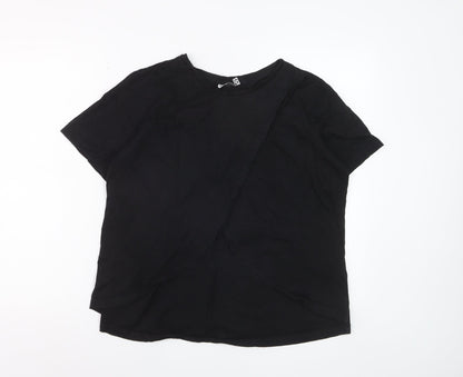 ASOS DESIGN Women’s Black UK 10 Short Sleeve Basic T-Shirt Cotton Top