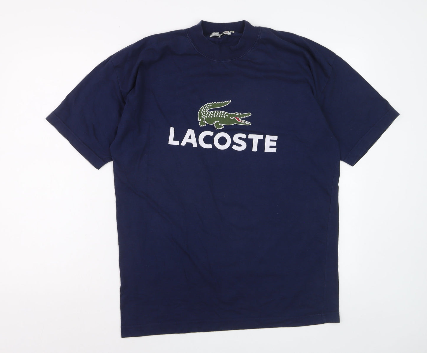 Lacoste Men's Blue XL Vintage Logo Graphic Cotton T-Shirt