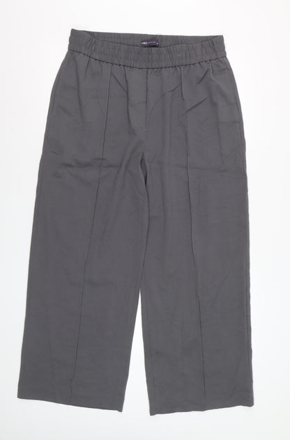 Marks and Spencer Women’s Charcoal Wide-Leg Trousers Size 16 Short