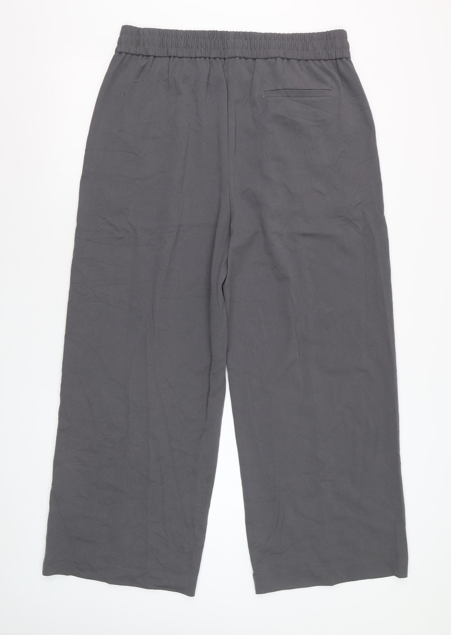 Marks and Spencer Women’s Charcoal Wide-Leg Trousers Size 16 Short