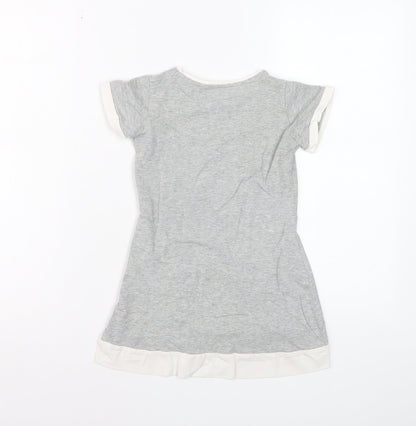 Calvin Klein Jeans Teens Grey Rhinestone CKJ Cotton T-Shirt Size 4