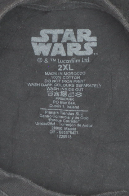 Primark Star Wars Mandalorian Black 2XL Men's T-Shirt Grogu Design